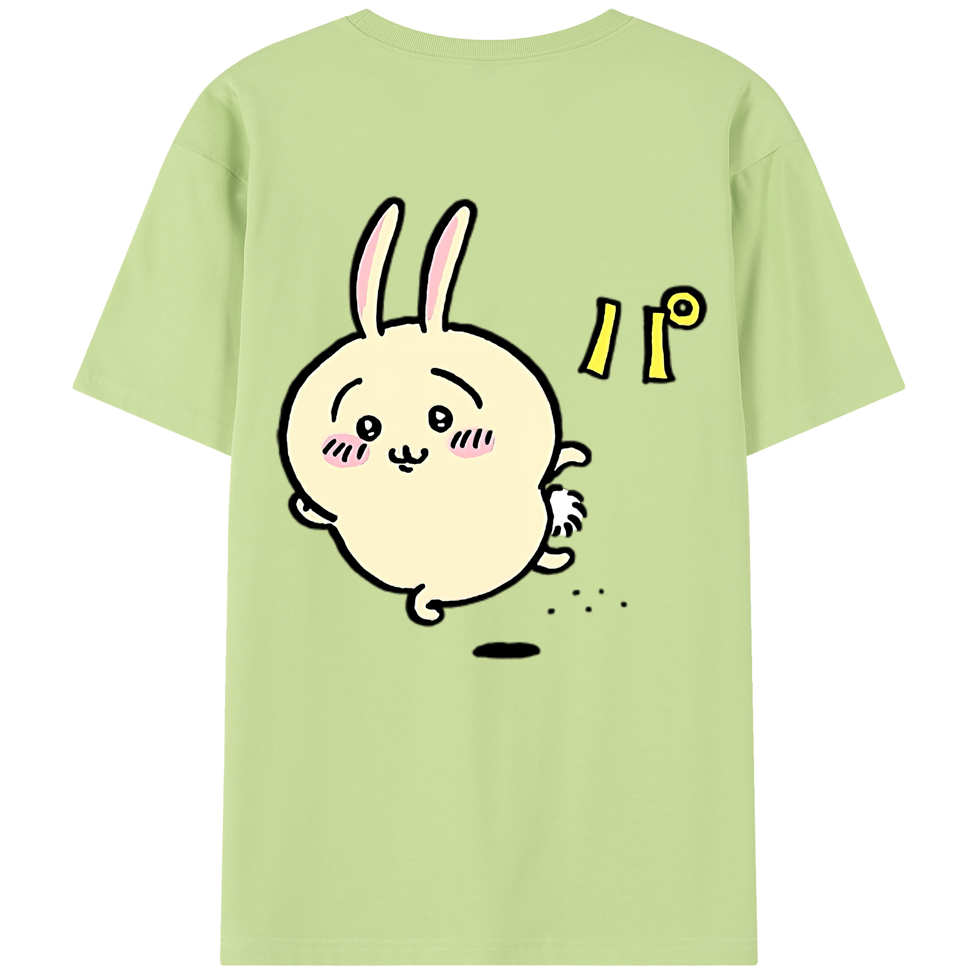 （画像用） ちいかわ うさぎ Chii-kawa usagi 綿100％半袖Tシャツ（背面プリント）